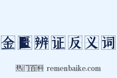 金匮辨证反义词是什么意思的图片